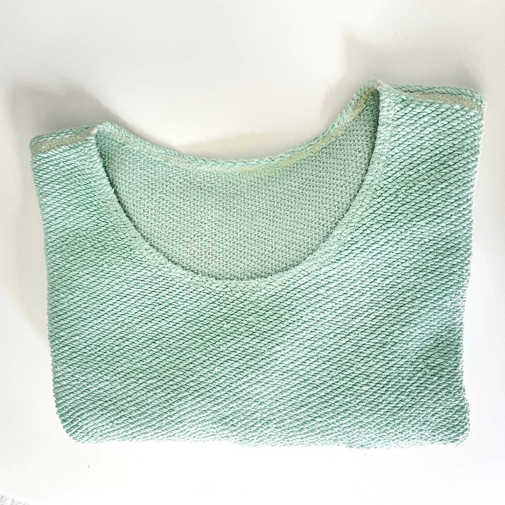 American Apparel Crop Sweater Mint Green 100% Cotton Relaxed Fit Crop Sweater OS - Picture 9 of 12